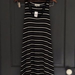 Black + white striped dress
